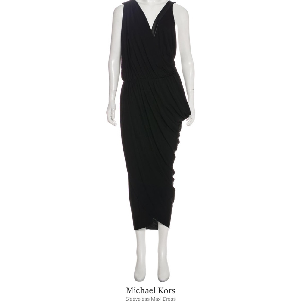 NWT Michael Kors Collection Black Dress Sz. 10 - Picture 2 of 10